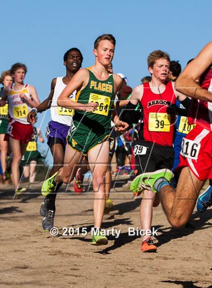Thumbnail 3 in CIF State Cross Country Championships (D3 Boys Race) photogallery.