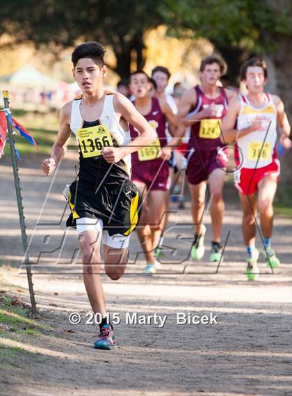 Thumbnail 2 in CIF State Cross Country Championships (D3 Boys Race) photogallery.