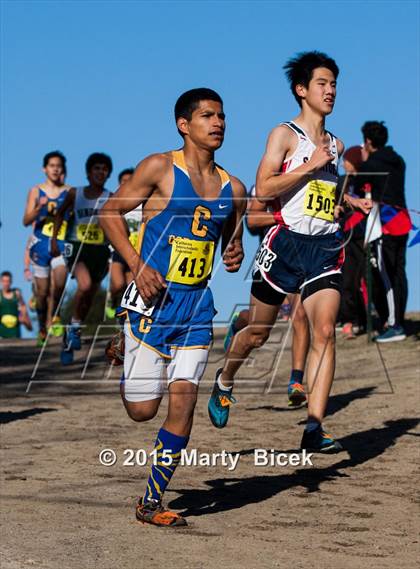 Thumbnail 1 in CIF State Cross Country Championships (D3 Boys Race) photogallery.