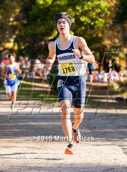 Thumbnail 2 in CIF State Cross Country Championships (D3 Boys Race) photogallery.
