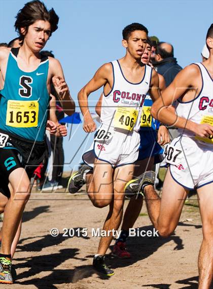 Thumbnail 2 in CIF State Cross Country Championships (D3 Boys Race) photogallery.