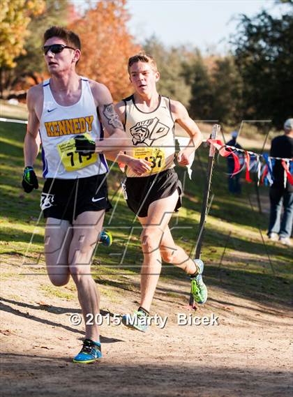 Thumbnail 1 in CIF State Cross Country Championships (D3 Boys Race) photogallery.