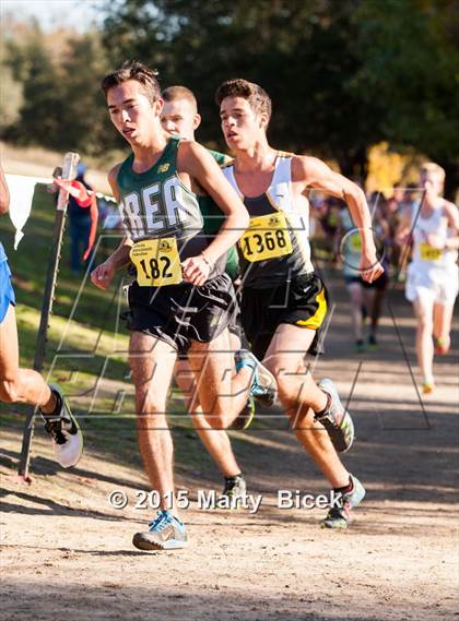Thumbnail 1 in CIF State Cross Country Championships (D3 Boys Race) photogallery.