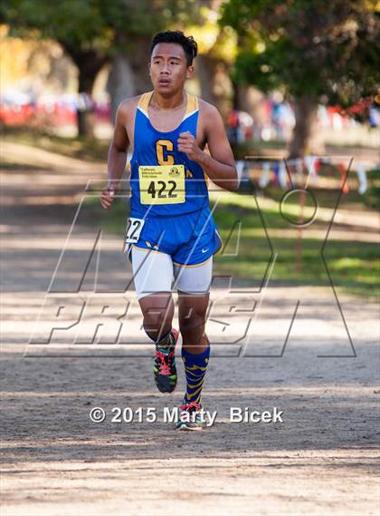 Thumbnail 1 in CIF State Cross Country Championships (D3 Boys Race) photogallery.