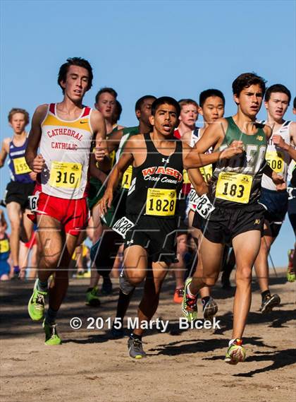 Thumbnail 1 in CIF State Cross Country Championships (D3 Boys Race) photogallery.