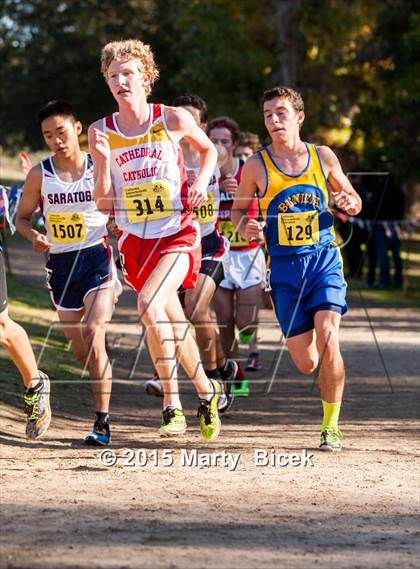 Thumbnail 2 in CIF State Cross Country Championships (D3 Boys Race) photogallery.