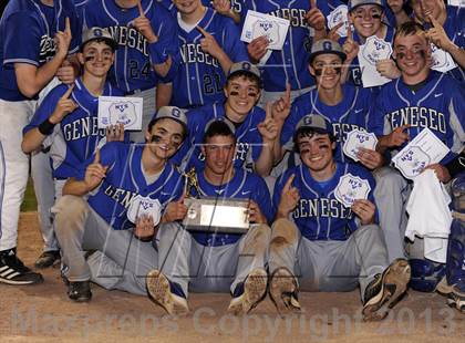 Thumbnail 3 in Geneseo vs. Red Jacket (NYSPHSAA Section 5 Class C Final) photogallery.