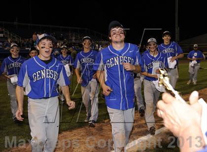 Thumbnail 1 in Geneseo vs. Red Jacket (NYSPHSAA Section 5 Class C Final) photogallery.