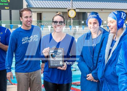 Thumbnail 1 in Mountain View vs. Los Altos (CIF-CCS Division 1 Girls Water Polo Championship) photogallery.