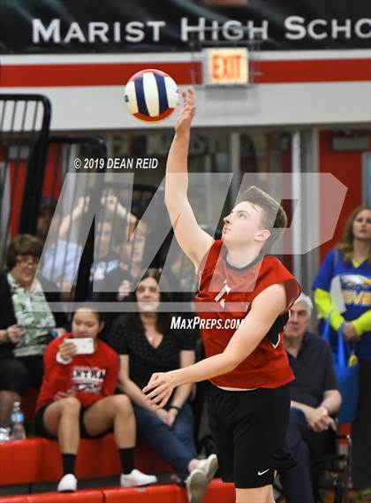 Thumbnail 1 in Lincoln-Way Central @ Marist (IHSA Sectional Semifinal) photogallery.