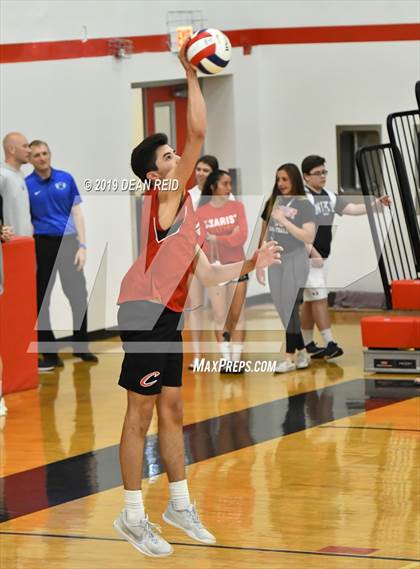 Thumbnail 2 in Lincoln-Way Central @ Marist (IHSA Sectional Semifinal) photogallery.