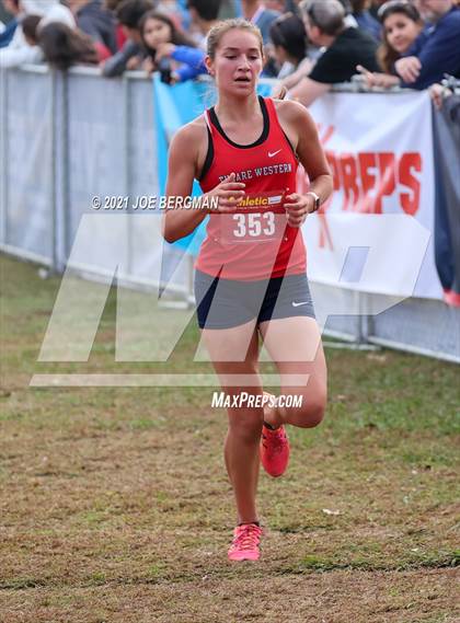 Thumbnail 3 in CIF Central Section Cross Country Championships (Girls D2 Race) photogallery.