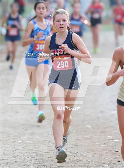 Thumbnail 2 in CIF Central Section Cross Country Championships (Girls D2 Race) photogallery.