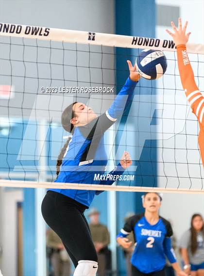 Thumbnail 2 in Jones vs. Somerset (Hondo Volleyball Tournament) photogallery.