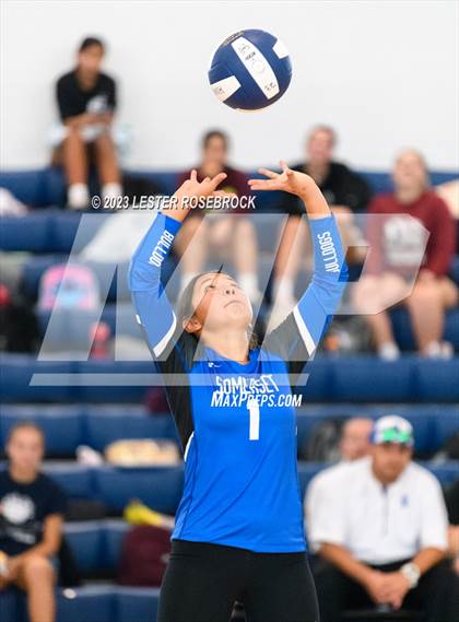 Thumbnail 3 in Jones vs. Somerset (Hondo Volleyball Tournament) photogallery.