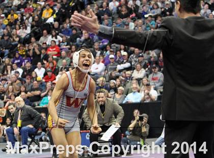 Thumbnail 1 in CHSAA 4A Wrestling Championships (Finals) photogallery.