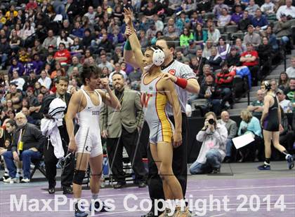 Thumbnail 2 in CHSAA 4A Wrestling Championships (Finals) photogallery.