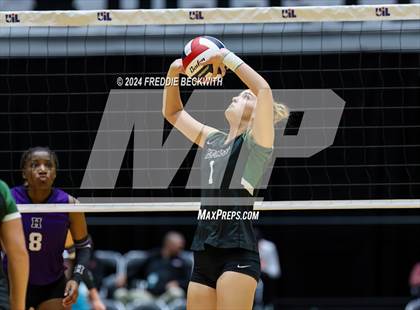 Thumbnail 2 in Neches vs. Harrold (UIL 1A Volleyball Final) photogallery.
