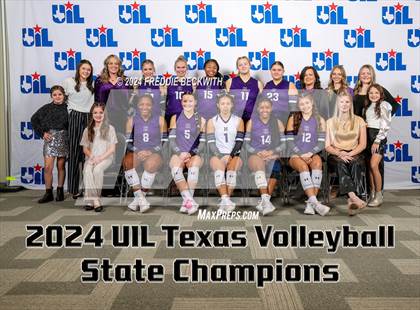 Thumbnail 3 in Neches vs. Harrold (UIL 1A Volleyball Final) photogallery.