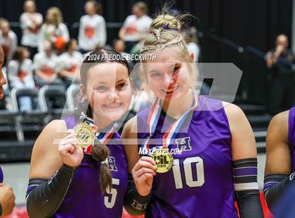 Thumbnail 3 in Neches vs. Harrold (UIL 1A Volleyball Final) photogallery.