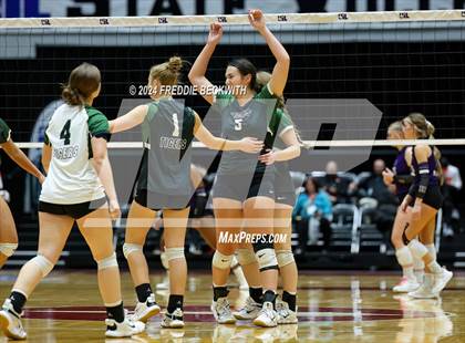Thumbnail 2 in Neches vs. Harrold (UIL 1A Volleyball Final) photogallery.