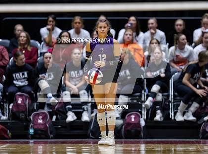 Thumbnail 3 in Neches vs. Harrold (UIL 1A Volleyball Final) photogallery.