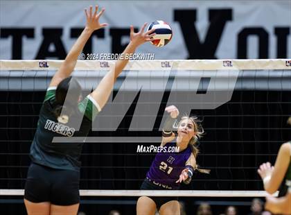 Thumbnail 3 in Neches vs. Harrold (UIL 1A Volleyball Final) photogallery.