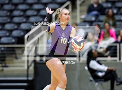 Thumbnail 2 in Neches vs. Harrold (UIL 1A Volleyball Final) photogallery.