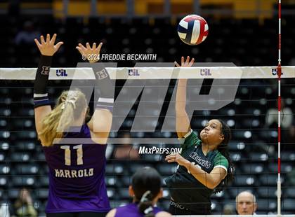 Thumbnail 3 in Neches vs. Harrold (UIL 1A Volleyball Final) photogallery.