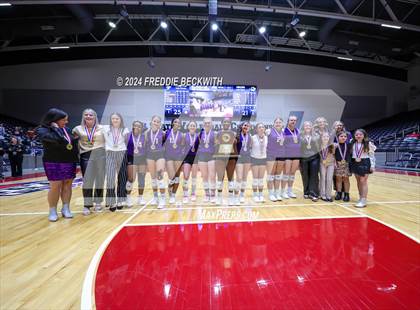 Thumbnail 1 in Neches vs. Harrold (UIL 1A Volleyball Final) photogallery.