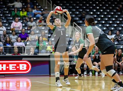 Thumbnail 1 in Neches vs. Harrold (UIL 1A Volleyball Final) photogallery.