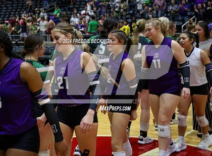 Thumbnail 3 in Neches vs. Harrold (UIL 1A Volleyball Final) photogallery.