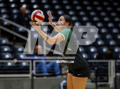 Thumbnail 3 in Neches vs. Harrold (UIL 1A Volleyball Final) photogallery.