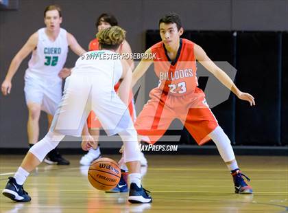 Thumbnail 2 in Cuero vs. Three Rivers (Karnes City Basketball Tournament) photogallery.