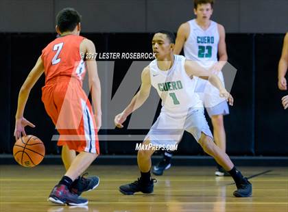 Thumbnail 2 in Cuero vs. Three Rivers (Karnes City Basketball Tournament) photogallery.