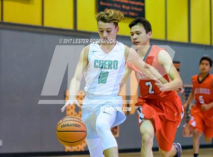Thumbnail 2 in Cuero vs. Three Rivers (Karnes City Basketball Tournament) photogallery.