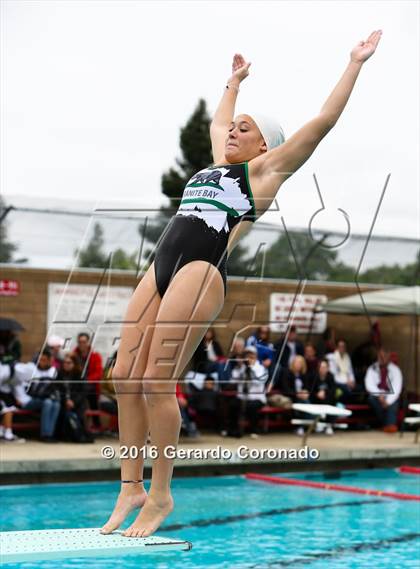 Thumbnail 3 in CIF SJS Girls Diving Championships photogallery.