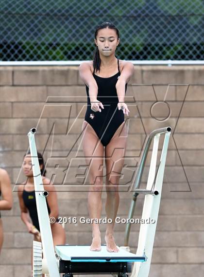 Thumbnail 2 in CIF SJS Girls Diving Championships photogallery.