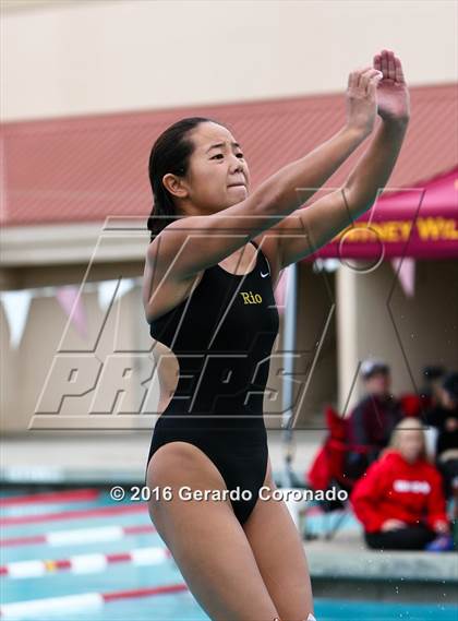 Thumbnail 2 in CIF SJS Girls Diving Championships photogallery.