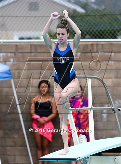 Thumbnail 2 in CIF SJS Girls Diving Championships photogallery.