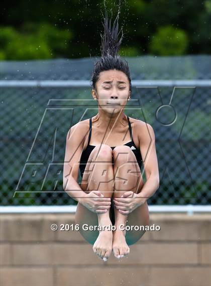 Thumbnail 3 in CIF SJS Girls Diving Championships photogallery.