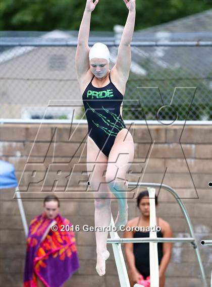 Thumbnail 3 in CIF SJS Girls Diving Championships photogallery.