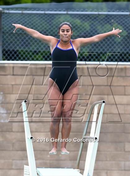 Thumbnail 2 in CIF SJS Girls Diving Championships photogallery.
