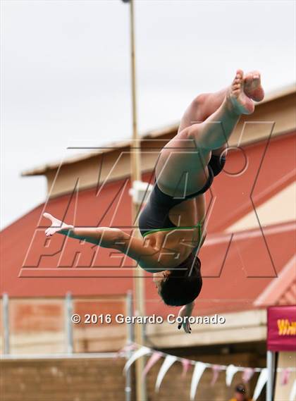 Thumbnail 2 in CIF SJS Girls Diving Championships photogallery.