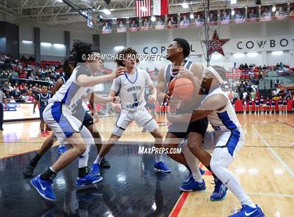 Thumbnail 3 in North Crowley vs. Allen (UIL 6A D1 Boys Basketball Regional Semi) photogallery.