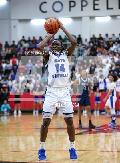 Thumbnail 1 in North Crowley vs. Allen (UIL 6A D1 Boys Basketball Regional Semi) photogallery.