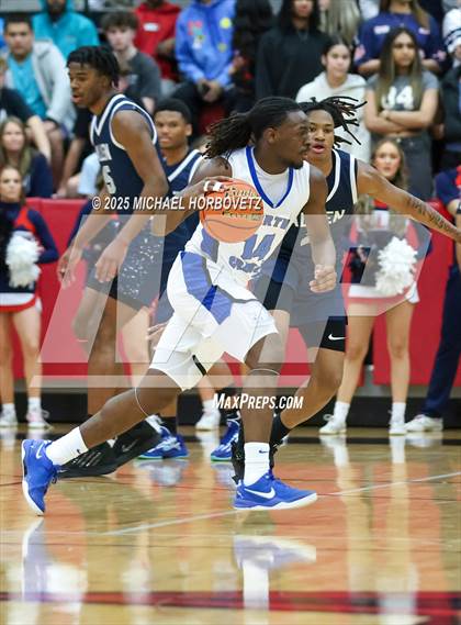 Thumbnail 1 in North Crowley vs. Allen (UIL 6A D1 Boys Basketball Regional Semi) photogallery.