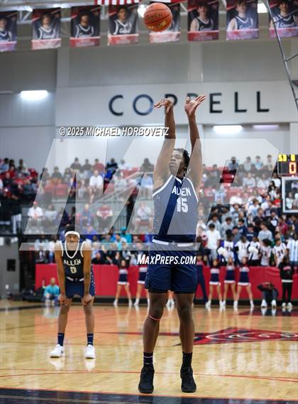 Thumbnail 3 in North Crowley vs. Allen (UIL 6A D1 Boys Basketball Regional Semi) photogallery.