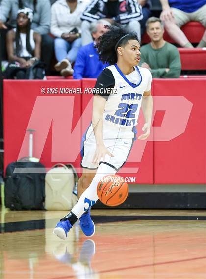 Thumbnail 1 in North Crowley vs. Allen (UIL 6A D1 Boys Basketball Regional Semi) photogallery.