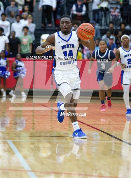 Thumbnail 2 in North Crowley vs. Allen (UIL 6A D1 Boys Basketball Regional Semi) photogallery.